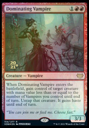 Dominating Vampire [Innistrad: Crimson Vow Prerelease Promos] | Exor Games Summserside