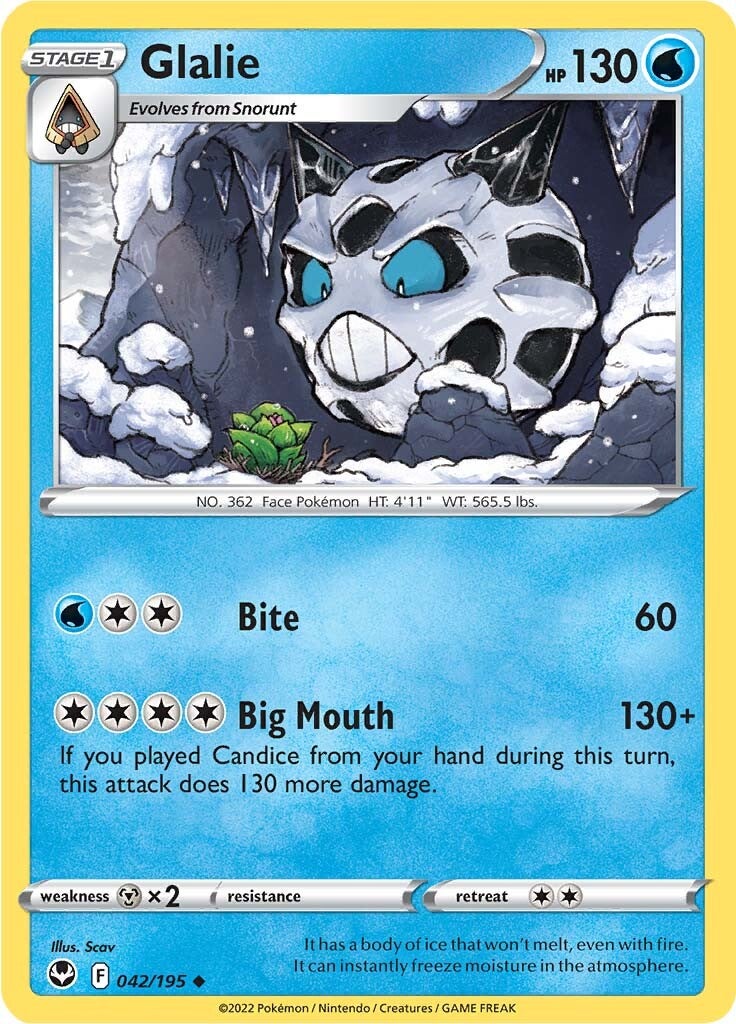 Glalie (042/195) [Sword & Shield: Silver Tempest] | Exor Games Summserside