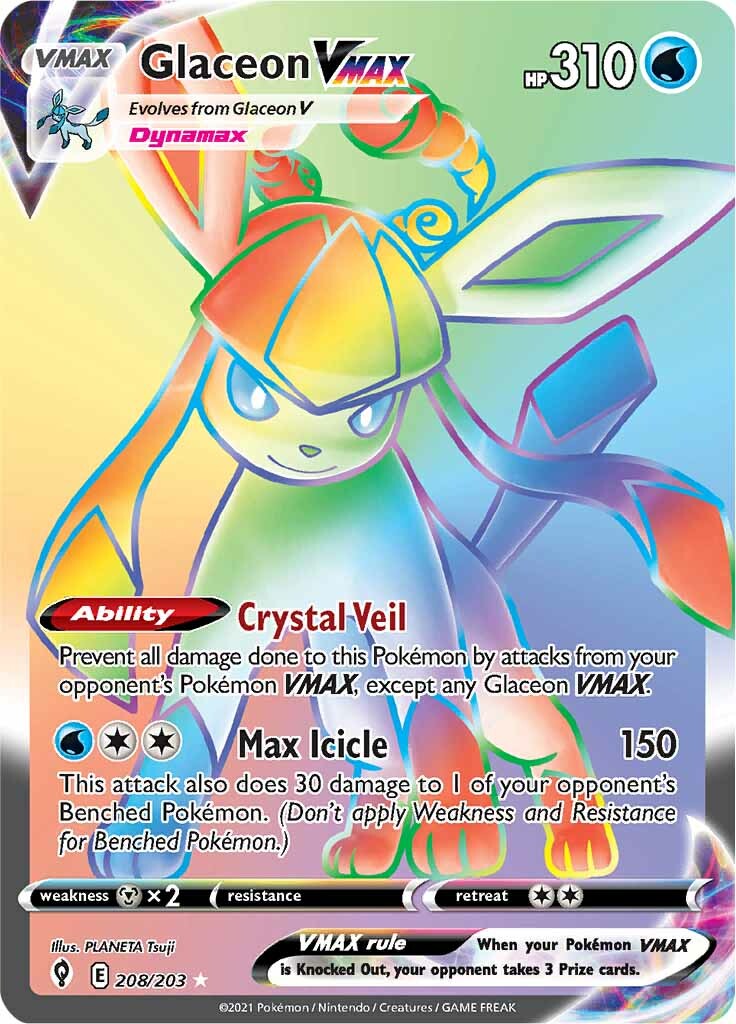 Glaceon VMAX (208/203) [Sword & Shield: Evolving Skies] | Exor Games Summserside