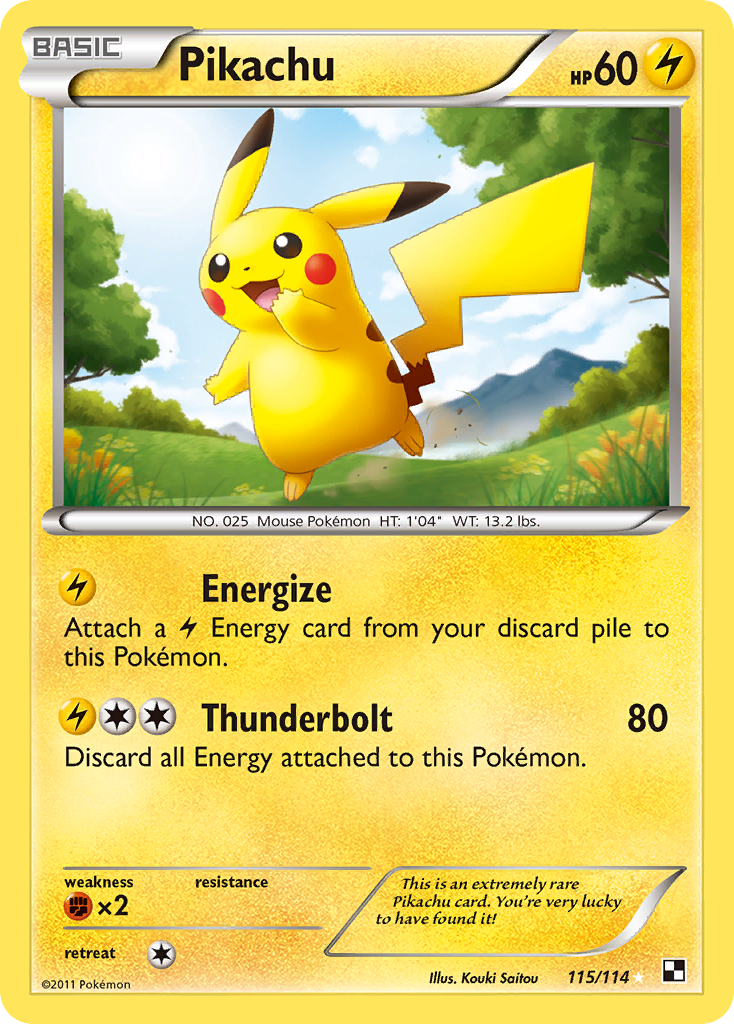 Pikachu (115/114) [Black & White: Base Set] | Exor Games Summserside