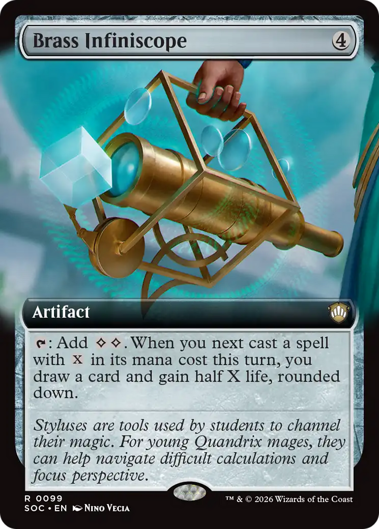 Brass Infiniscope (Extended Art) [Secrets of Strixhaven Commander] | Exor Games Summserside