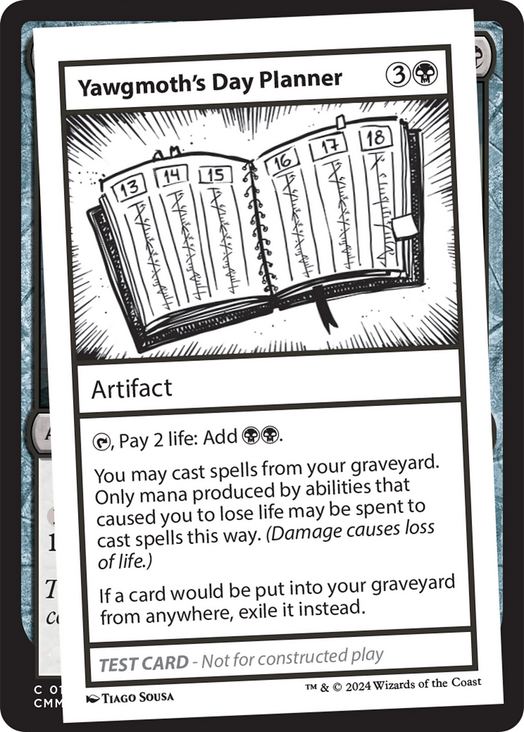 Yawgmoth's Day Planner [Mystery Booster 2 Playtest Cards] | Exor Games Summserside