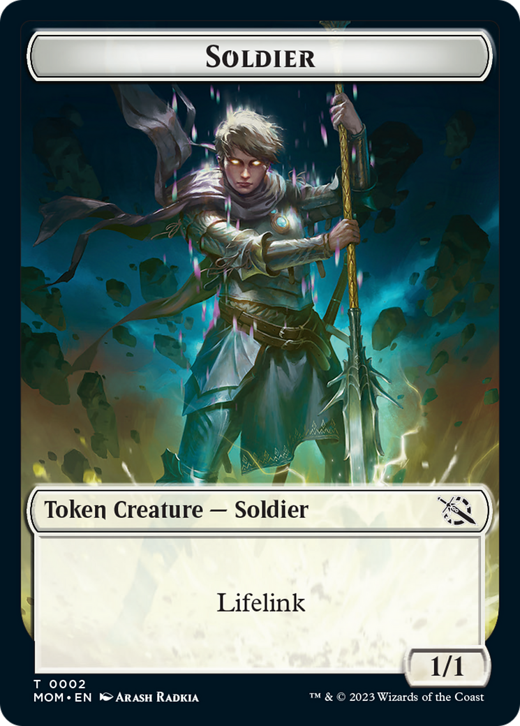 Soldier // Knight Double-Sided Token [March of the Machine Tokens] | Exor Games Summserside