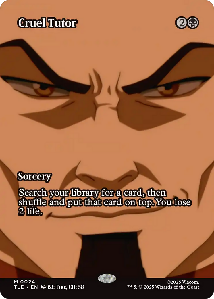 Cruel Tutor (Borderless) [Avatar: The Last Airbender: Eternal-Legal] | Exor Games Summserside