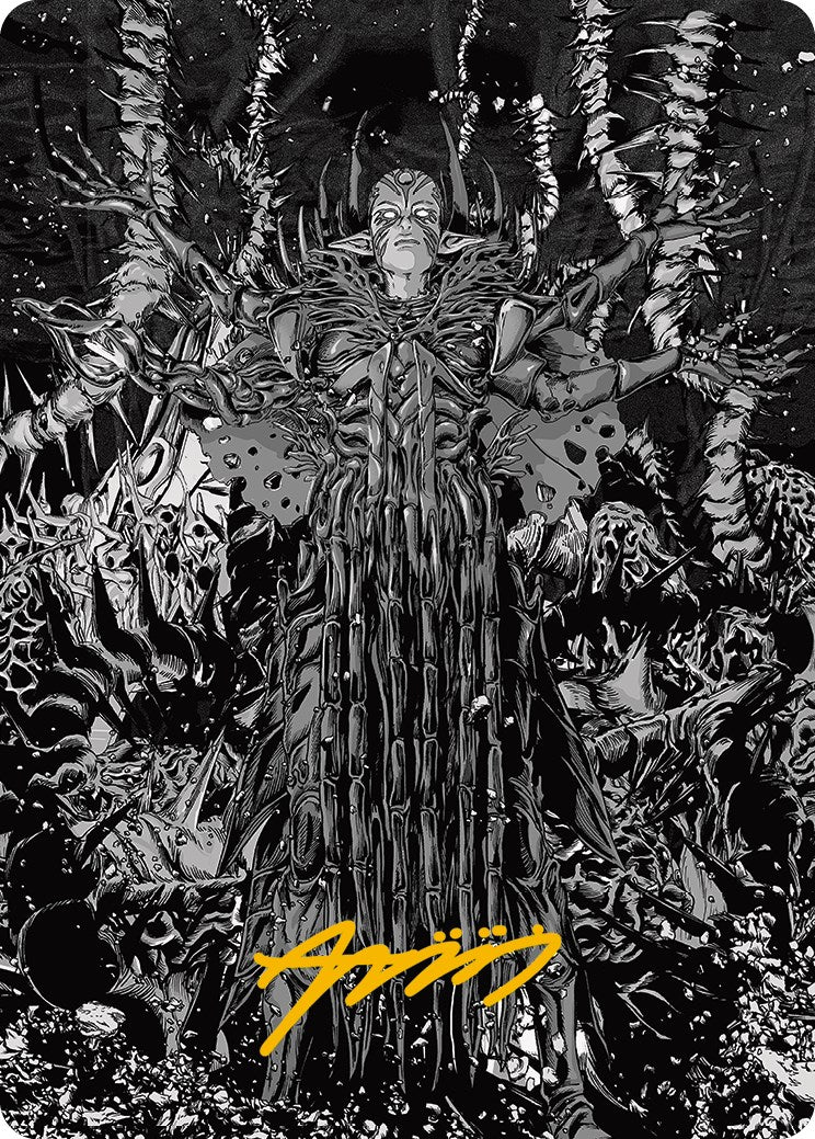 Nissa, Ascended Animist Art Card (Gold-Stamped Signature) [Phyrexia: All Will Be One Art Series] | Exor Games Summserside
