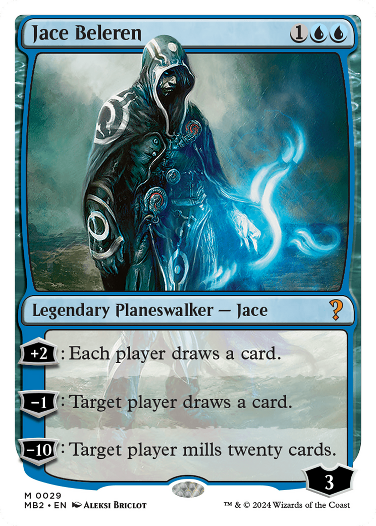 Jace Beleren (White Border) [Mystery Booster 2] | Exor Games Summserside