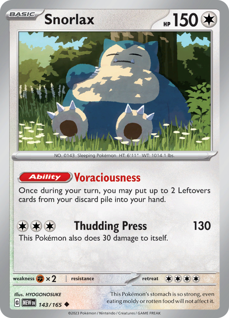 Snorlax (143/165) [Scarlet & Violet 151] | Exor Games Summserside