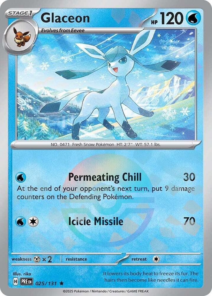 Glaceon (025/131) (Poke Ball Pattern) [Scarlet & Violet: Prismatic Evolutions] | Exor Games Summserside