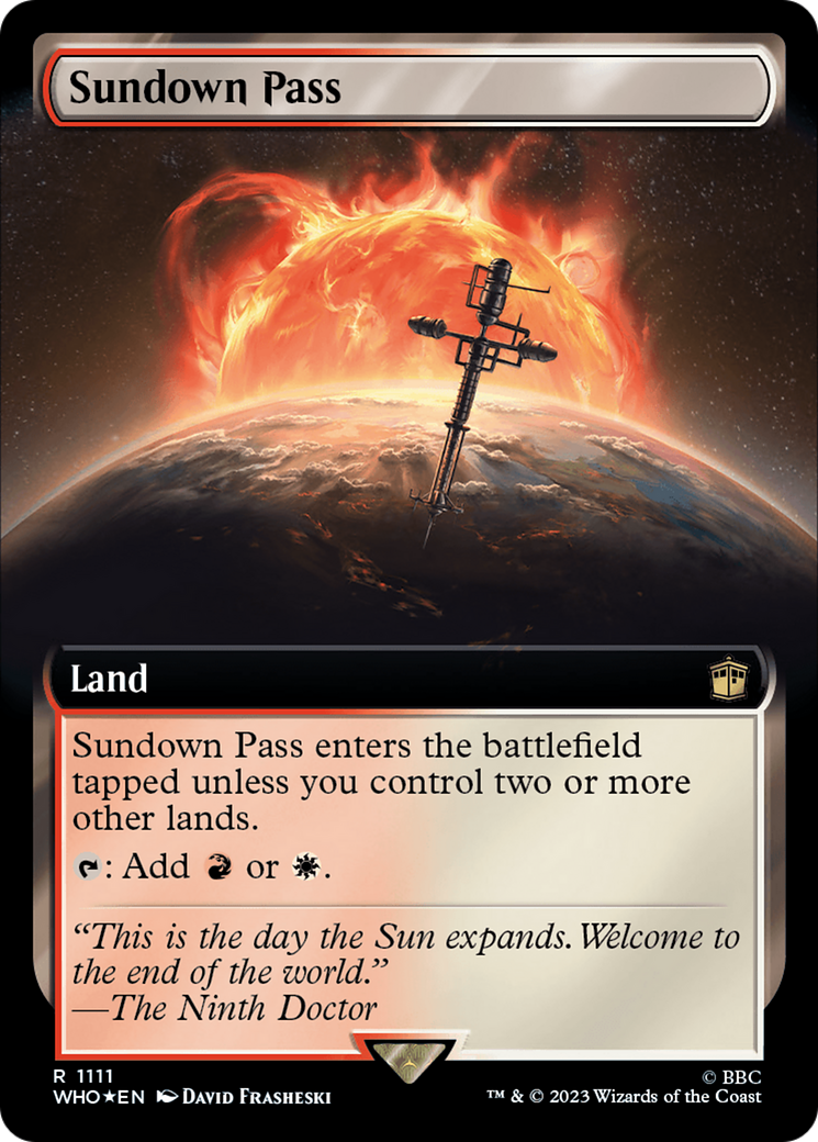 Sundown Pass (Extended Art) (Surge Foil) [Doctor Who] | Exor Games Summserside