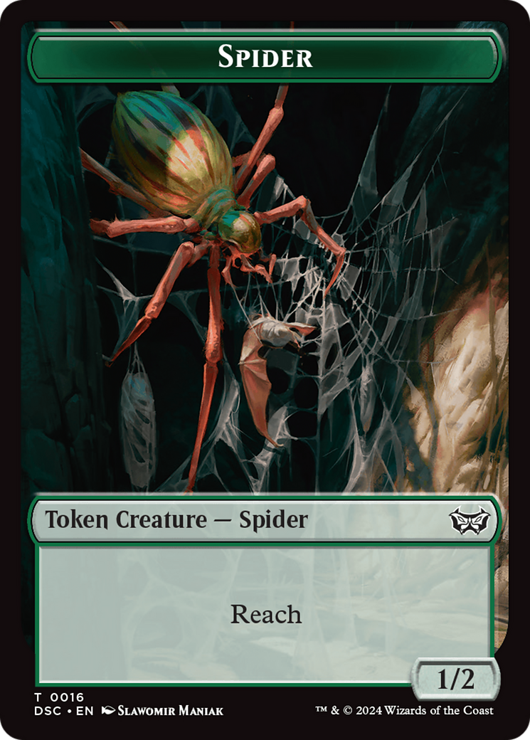 Insect (0012) // Spider Double-Sided Token [Duskmourn: House of Horror Commander Tokens] | Exor Games Summserside