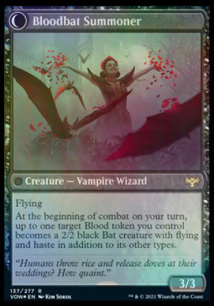 Voldaren Bloodcaster // Bloodbat Summoner [Innistrad: Crimson Vow Prerelease Promos] | Exor Games Summserside