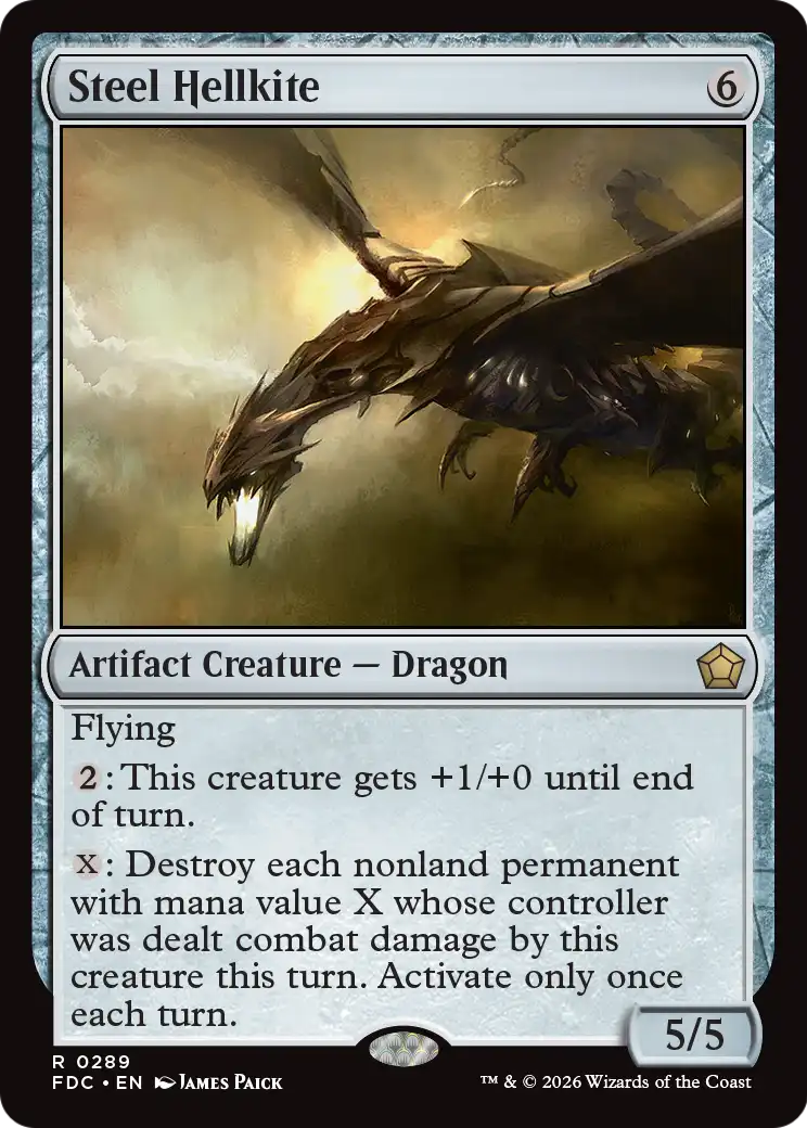 Steel Hellkite [Foundations Commander] | Exor Games Summserside