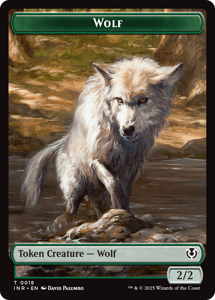 Wolf (0018) // Emblem - Arlinn, Embraces by the Moon Double-Sided Token [Innistrad Remastered Tokens] | Exor Games Summserside