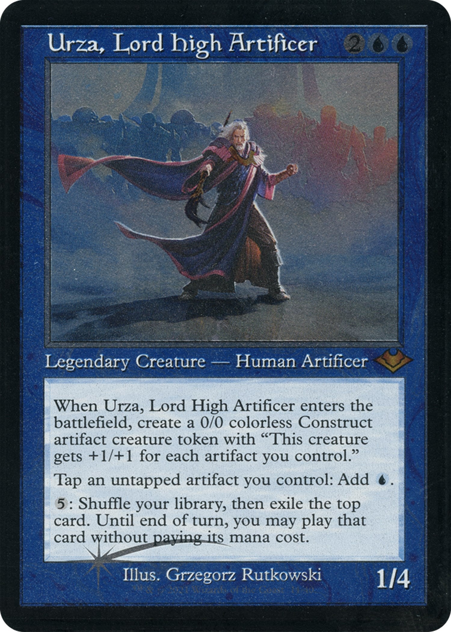 Urza, Lord High Artificer (Retro Foil Etched) [Modern Horizons] | Exor Games Summserside