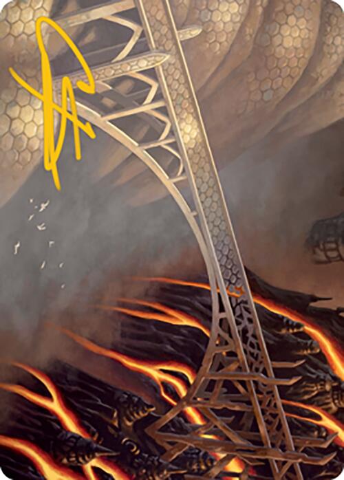 Rustvale Bridge Art Card (Gold-Stamped Signature) [Modern Horizons 2 Art Series] | Exor Games Summserside