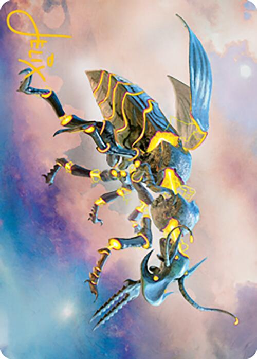 Zabaz, the Glimmerwasp Art Card (Gold-Stamped Signature) [Modern Horizons 2 Art Series] | Exor Games Summserside