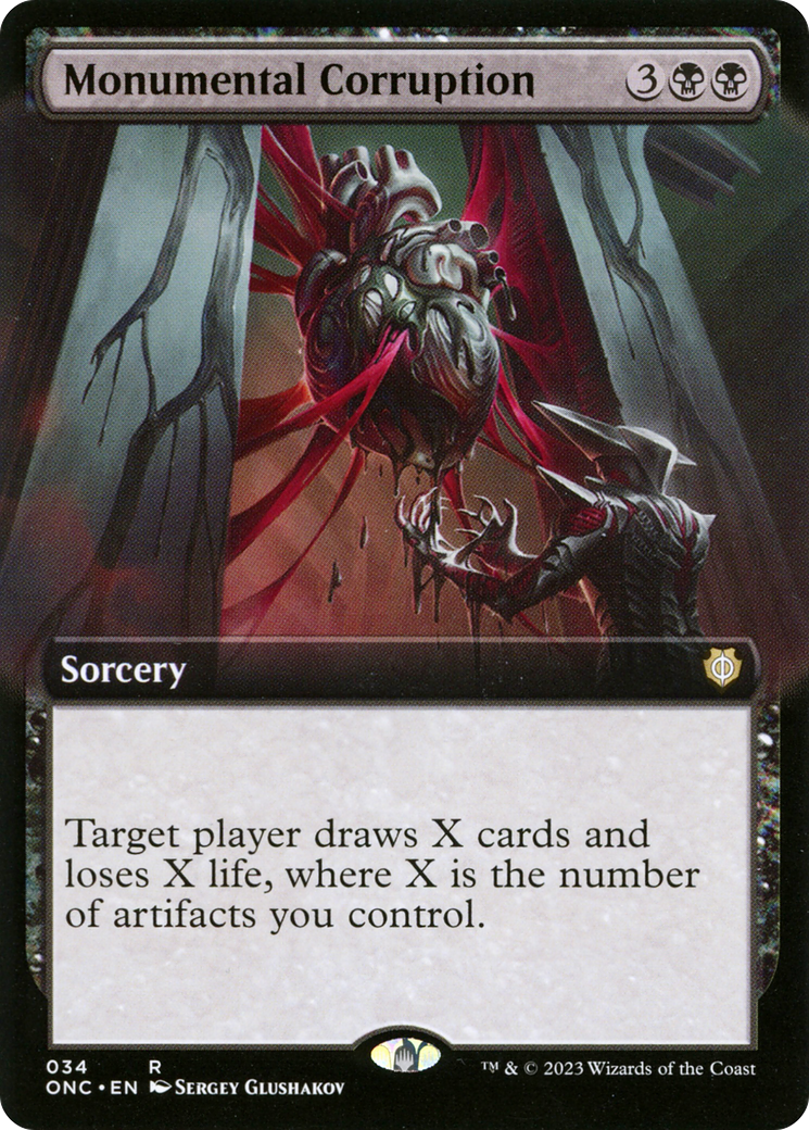 Monumental Corruption (Extended Art) [Phyrexia: All Will Be One Commander] | Exor Games Summserside