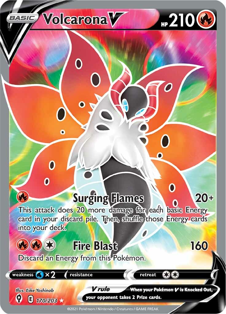 Volcarona V (170/203) [Sword & Shield: Evolving Skies] | Exor Games Summserside