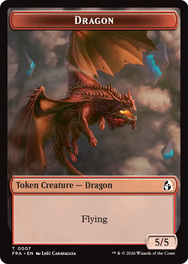 Dragon // Lotus Double-Sided Token [Reality Fracture Tokens] | Exor Games Summserside