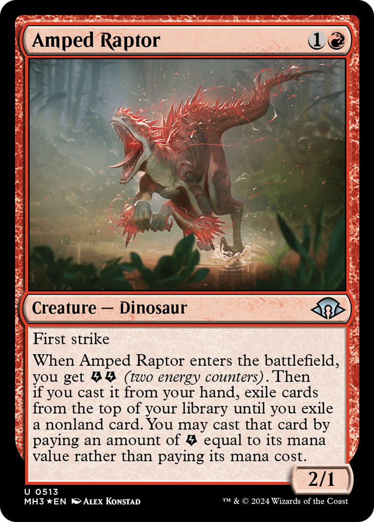 Amped Raptor (Ripple Foil) [Modern Horizons 3] | Exor Games Summserside