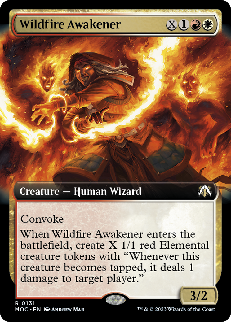 Wildfire Awakener (Extended Art) [March of the Machine Commander] | Exor Games Summserside