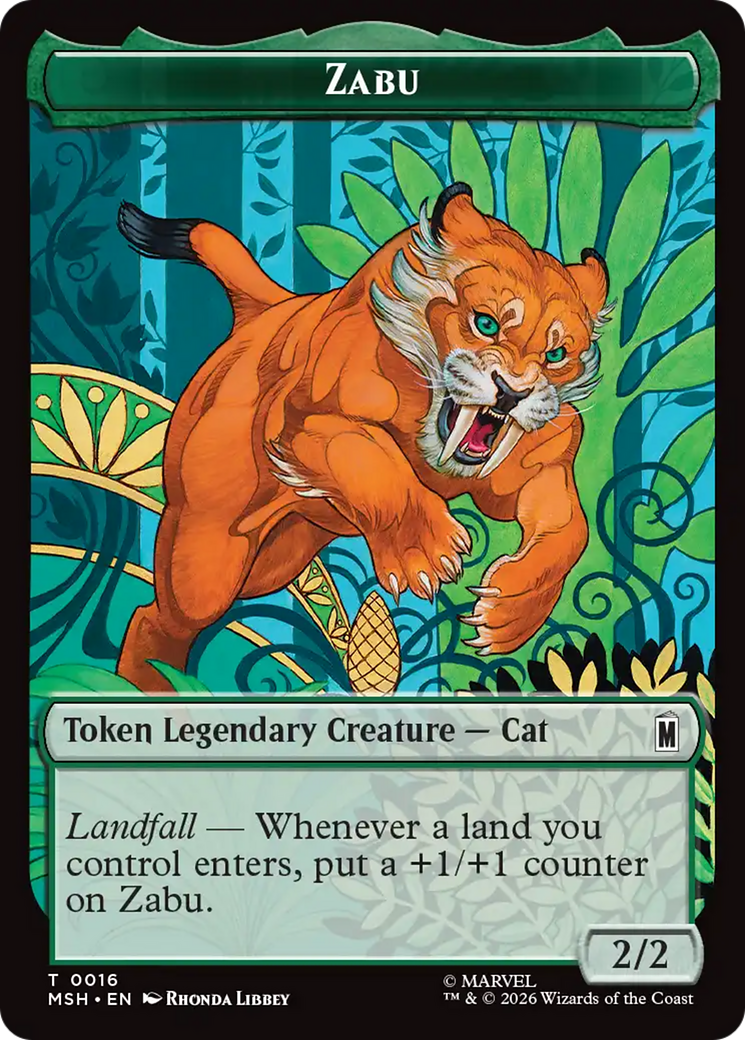 Redwing // Zabu Double-Sided Token [Marvel Super Heroes Tokens] | Exor Games Summserside
