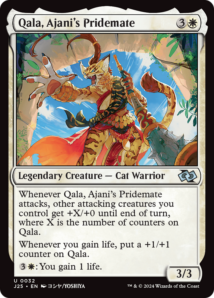 Qala, Ajani's Pridemate (Anime) [Foundations Jumpstart] | Exor Games Summserside