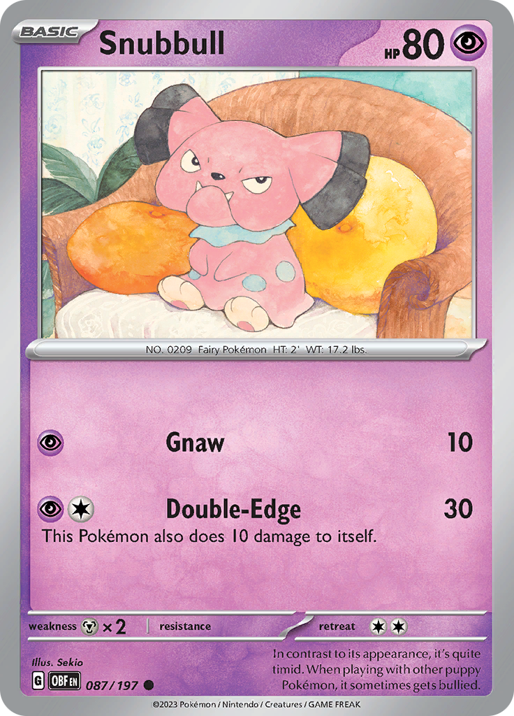 Snubbull (087/197) [Scarlet & Violet: Obsidian Flames] | Exor Games Summserside
