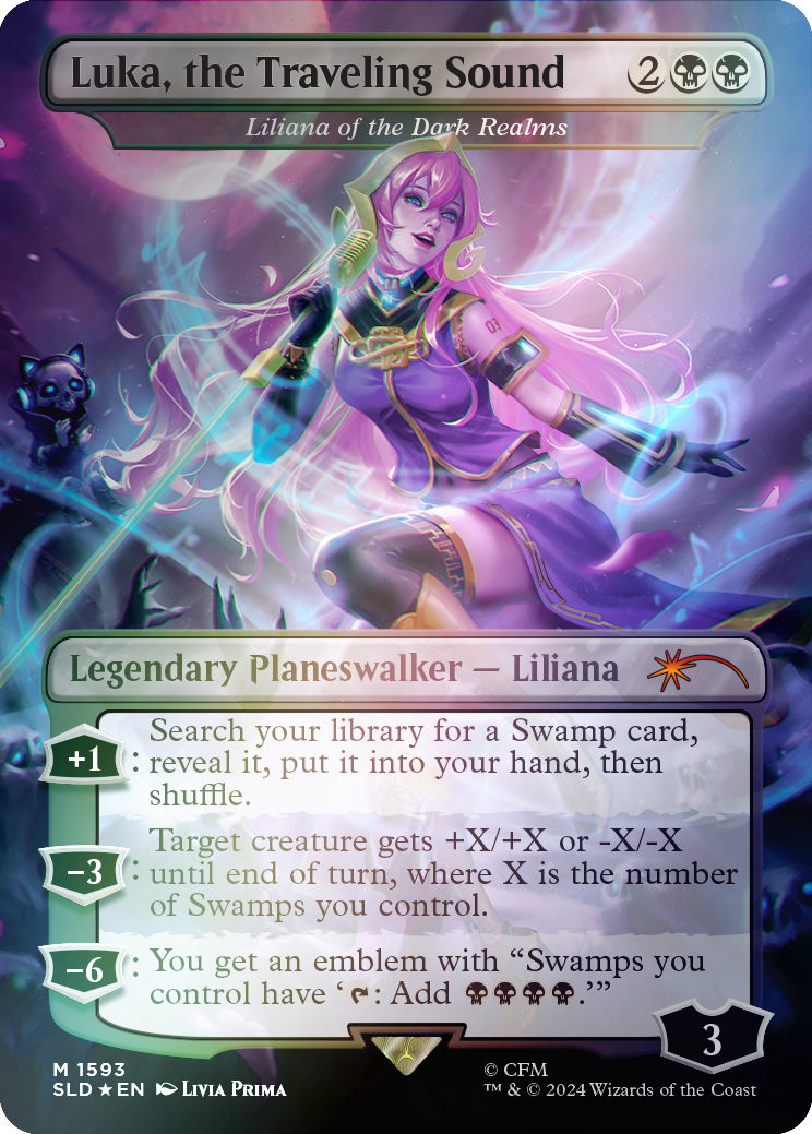 Luka, the Traveling Sound - Liliana of the Dark Realms (Rainbow Foil) [Secret Lair Drop Series] | Exor Games Summserside