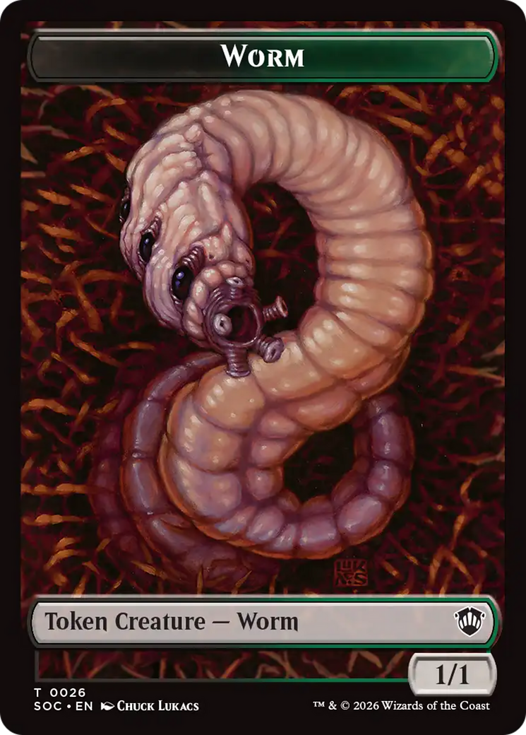 Eldrazi Spawn // Worm Double-Sided Token [Secrets of Strixhaven Commander Tokens] | Exor Games Summserside