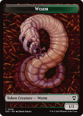 Eldrazi Spawn // Worm Double-Sided Token [Secrets of Strixhaven Commander Tokens] | Exor Games Summserside