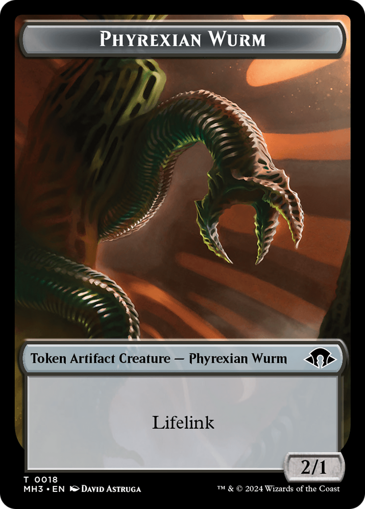 Phyrexian Wurm Token (0018) [Modern Horizons 3 Tokens] | Exor Games Summserside