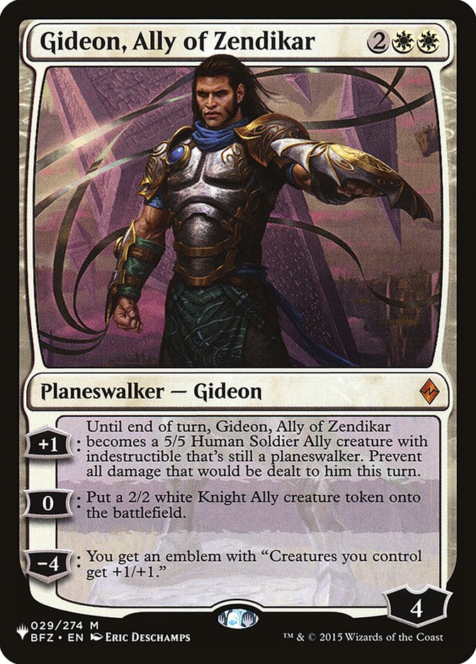 Gideon, Ally of Zendikar [The List] | Exor Games Summserside