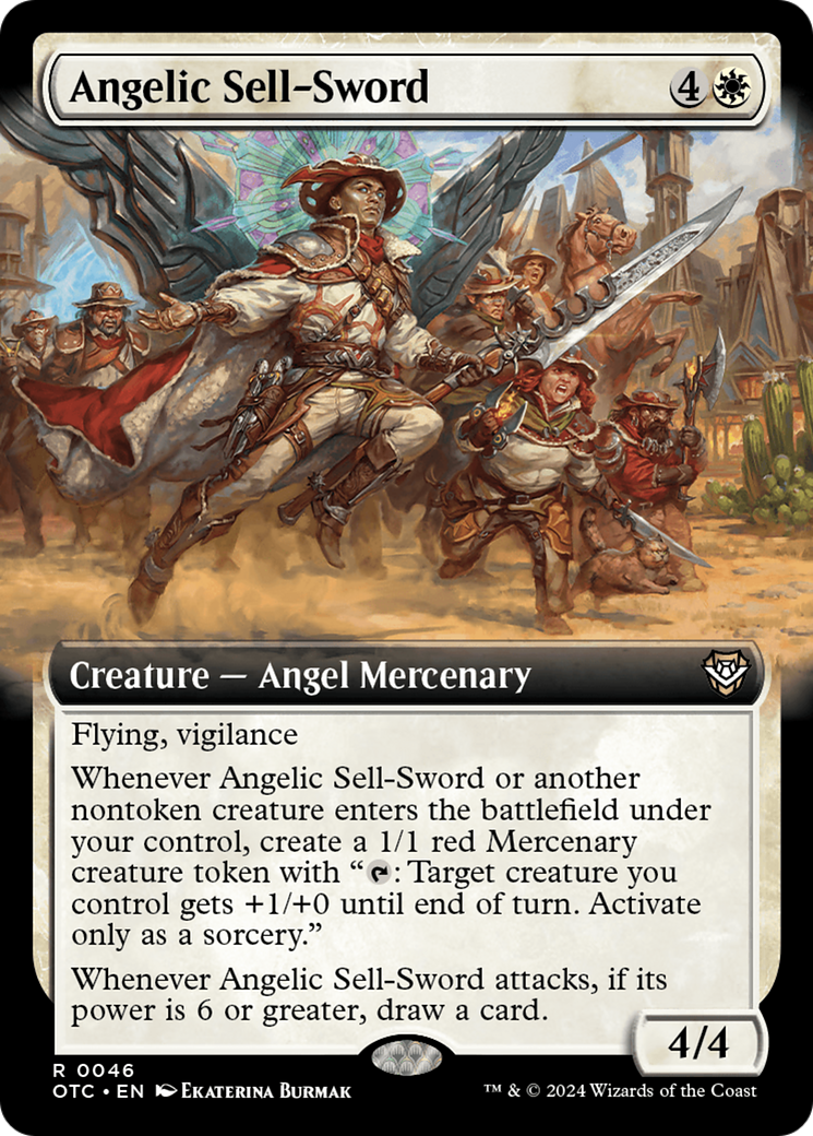 Angelic Sell-Sword (Extended Art) [Outlaws of Thunder Junction Commander] | Exor Games Summserside