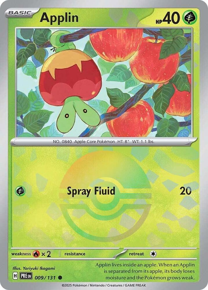 Applin (009/131) (Poke Ball Pattern) [Scarlet & Violet: Prismatic Evolutions] | Exor Games Summserside