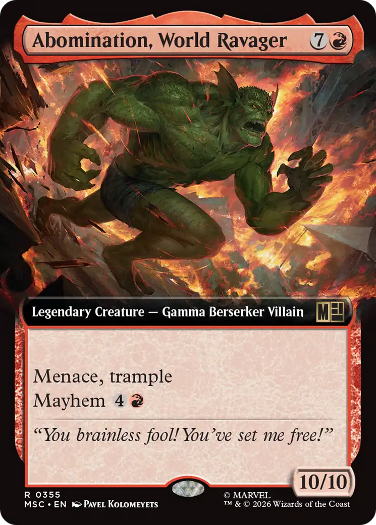 Abomination, World Ravager (Extended Art) [Marvel Super Heroes Commander] | Exor Games Summserside