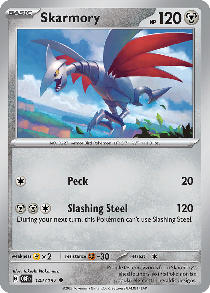 Skarmory (142/197) [Scarlet & Violet: Obsidian Flames] | Exor Games Summserside