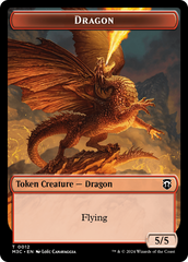 Shapeshifter (0008) (Ripple Foil) // Dragon Double-Sided Token [Modern Horizons 3 Commander Tokens] | Exor Games Summserside