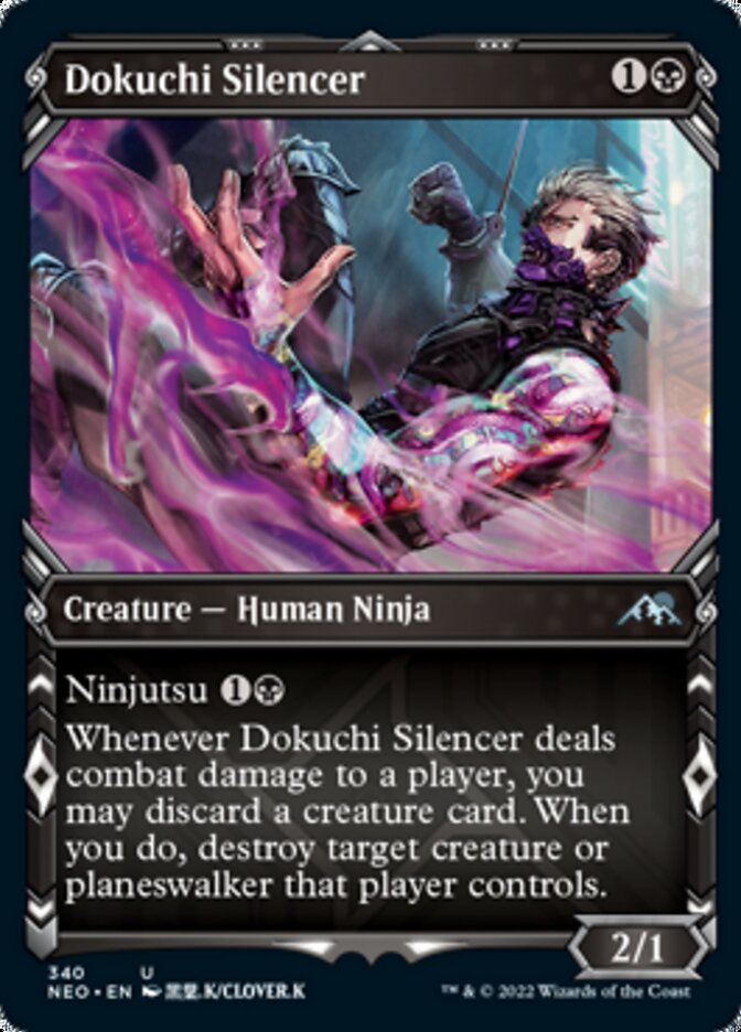 Dokuchi Silencer (Showcase Ninja) [Kamigawa: Neon Dynasty] | Exor Games Summserside