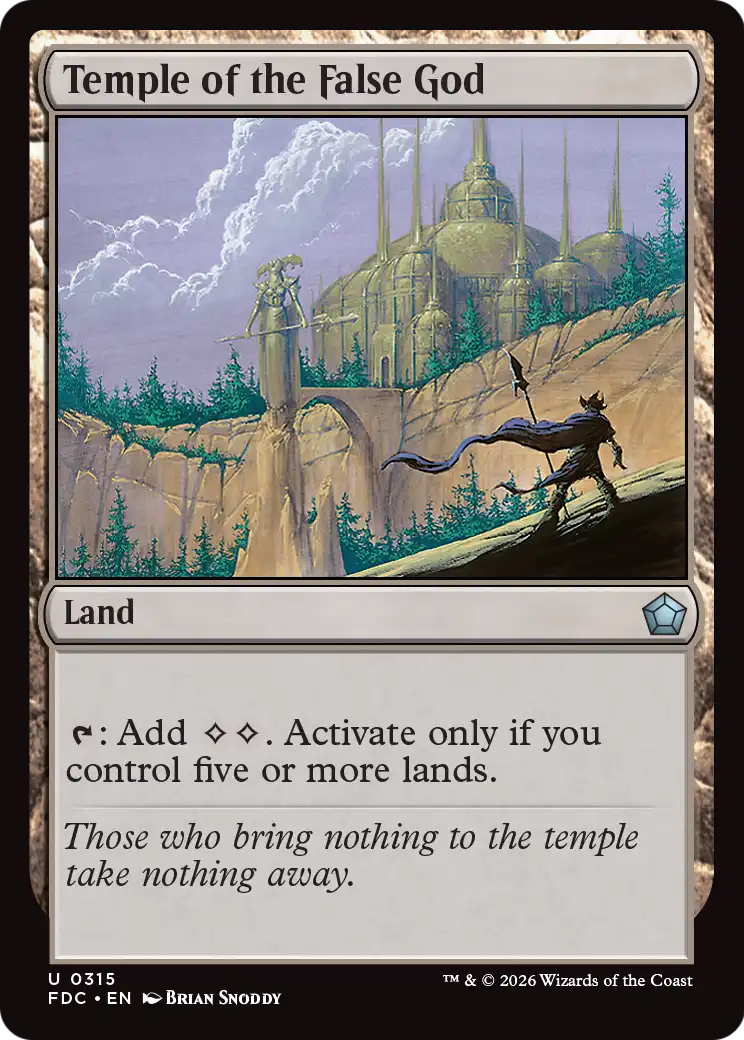Temple of the False God [Foundations Commander] | Exor Games Summserside