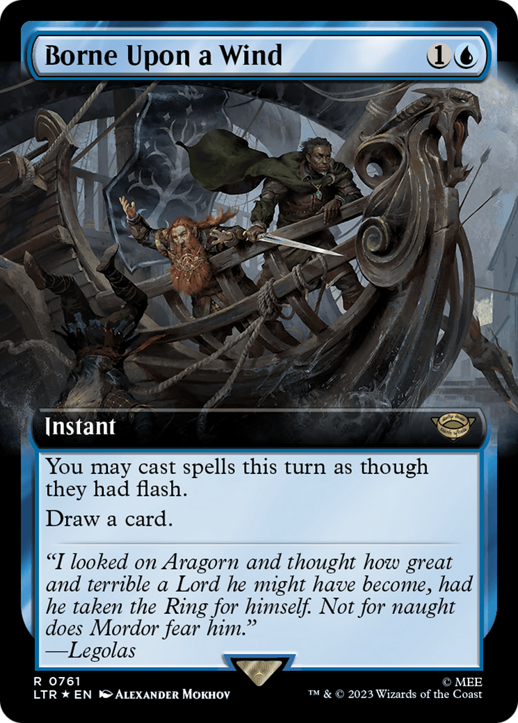Borne Upon a Wind (Extended Art) (Surge Foil) [The Lord of the Rings: Tales of Middle-Earth] | Exor Games Summserside