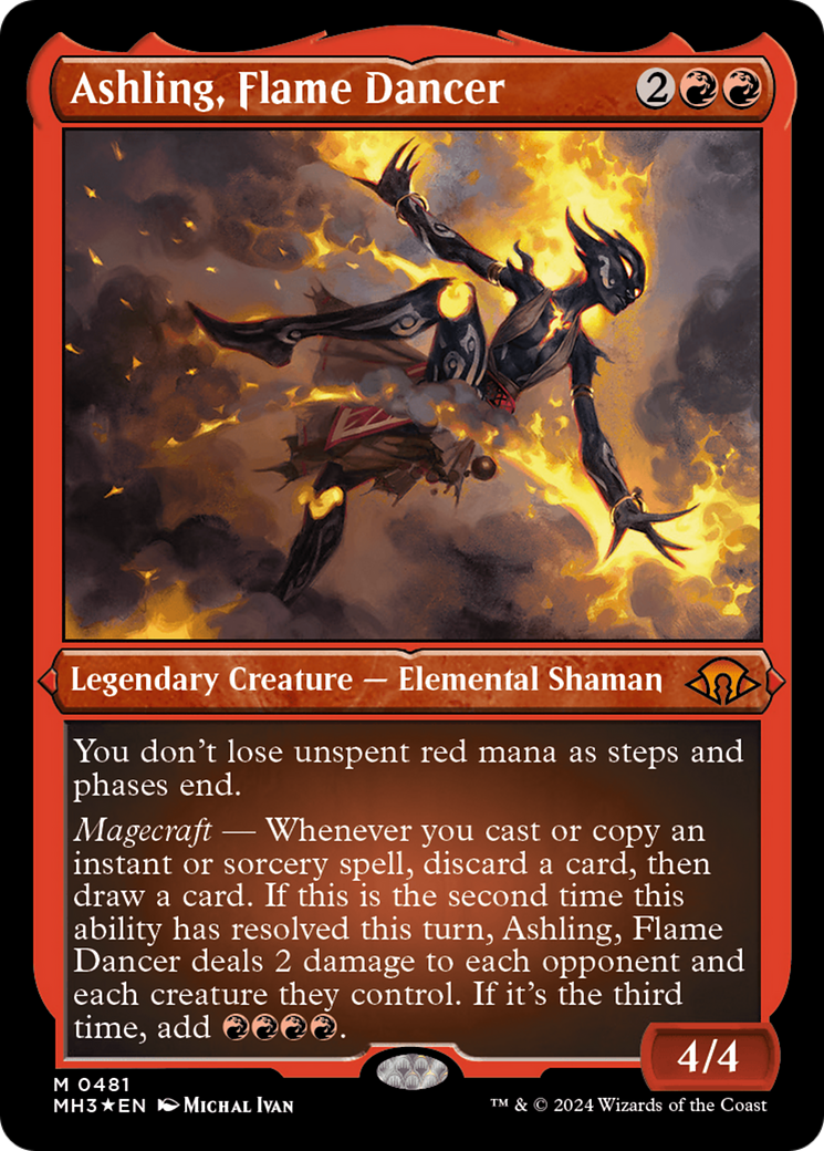 Ashling, Flame Dancer (Foil Etched) [Modern Horizons 3] | Exor Games Summserside