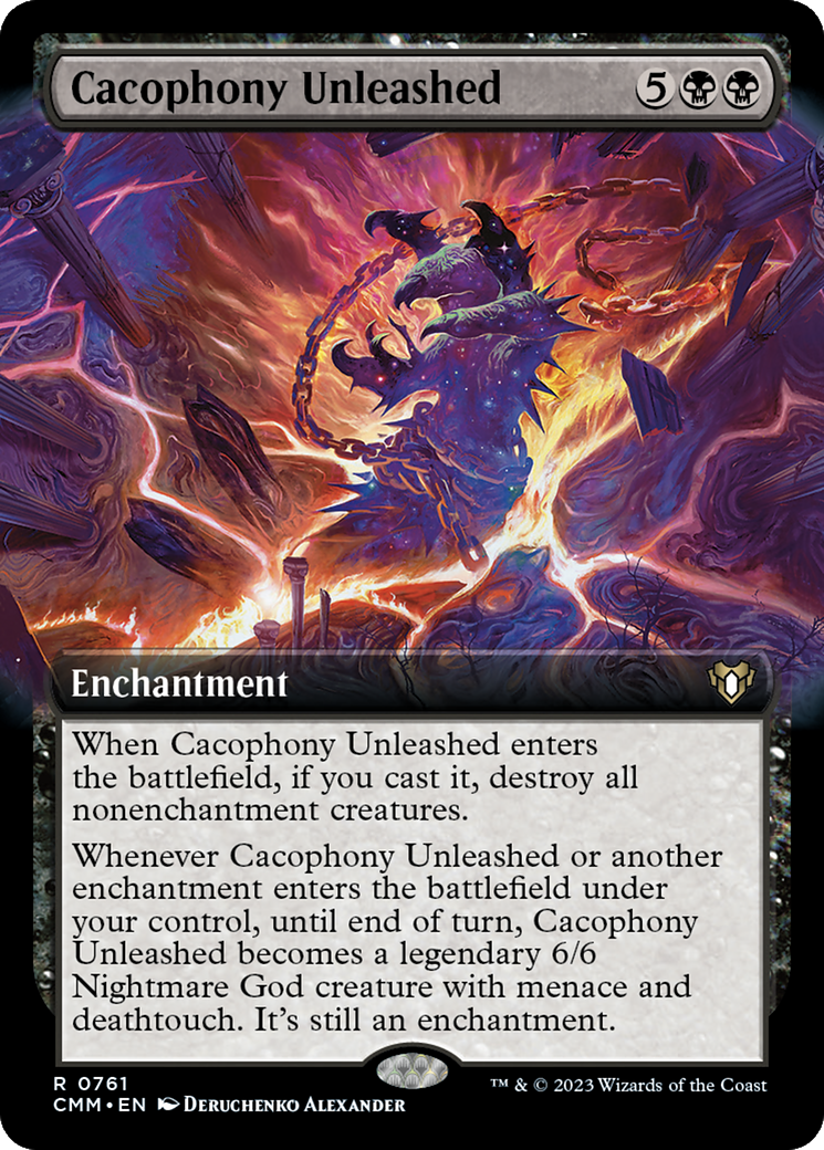 Cacophony Unleashed (Extended Art) [Commander Masters] | Exor Games Summserside