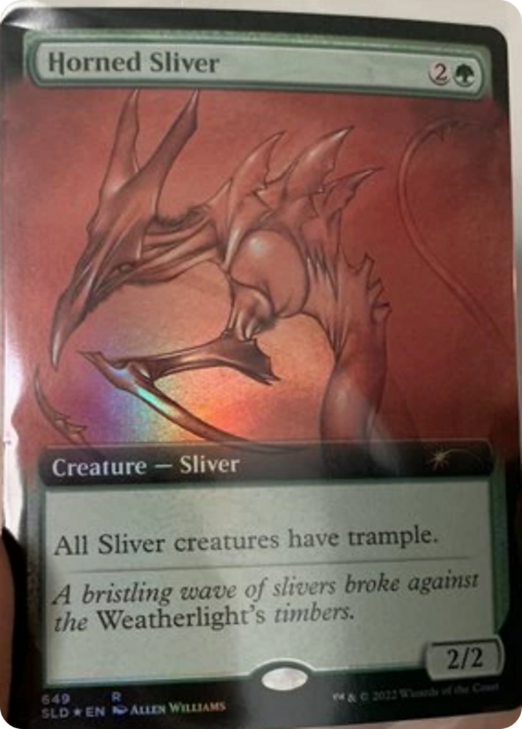 Horned Sliver (Extended Art) [Secret Lair Drop Promos] | Exor Games Summserside