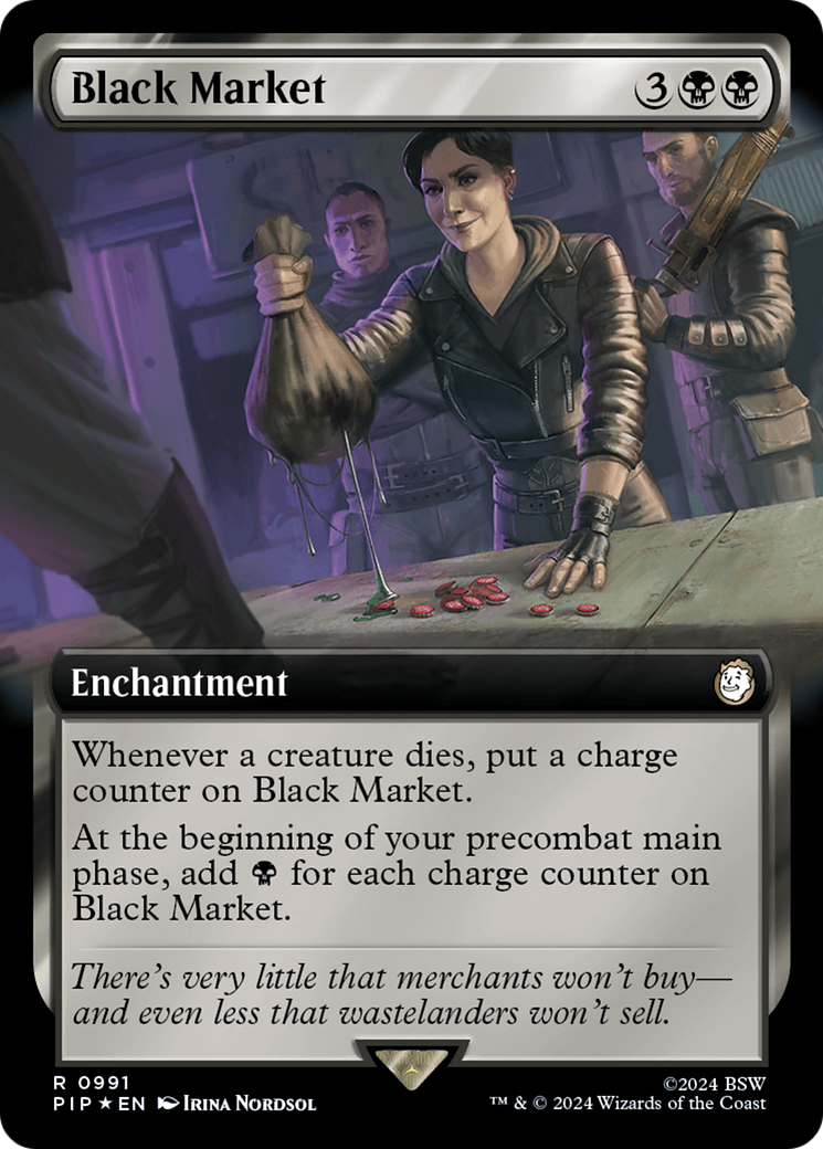 Black Market (Extended Art) (Surge Foil) [Fallout] | Exor Games Summserside