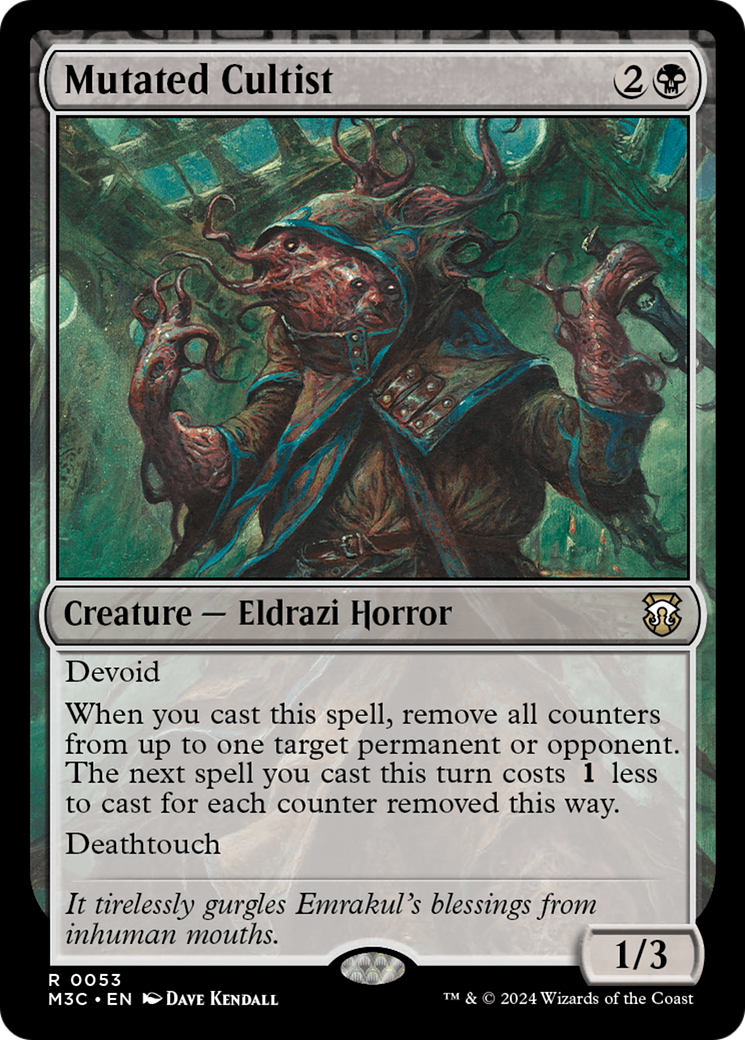 Mutated Cultist (Ripple Foil) [Modern Horizons 3 Commander] | Exor Games Summserside