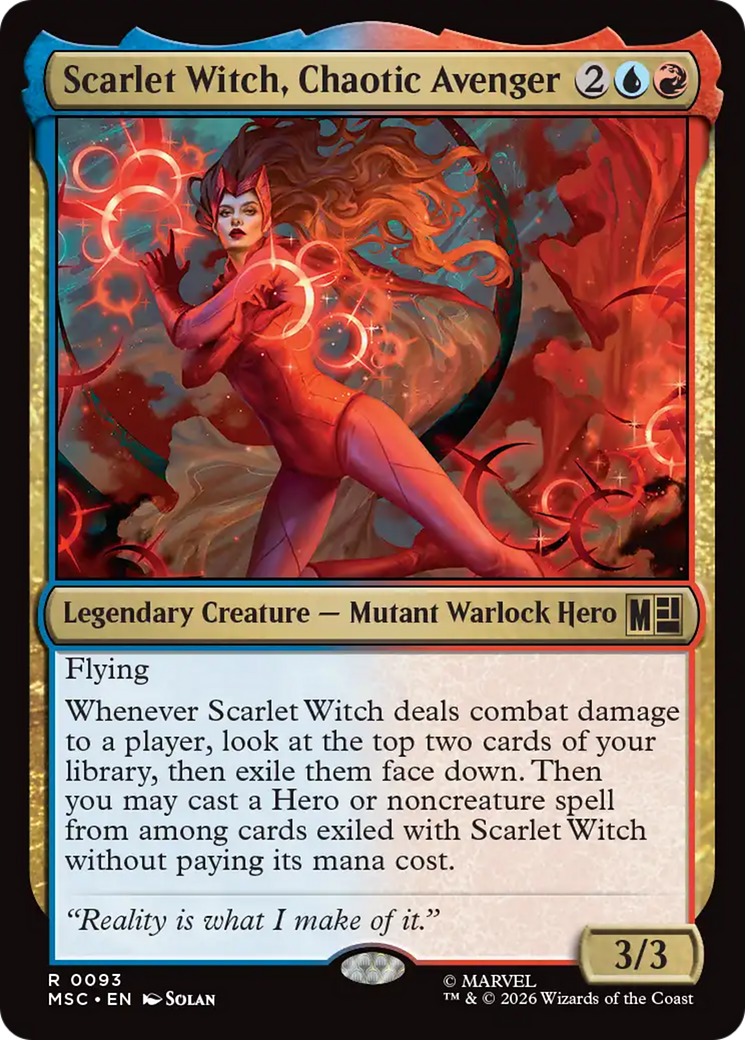 Scarlet Witch, Chaotic Avenger (Surge Foil) [Marvel Super Heroes Commander] | Exor Games Summserside