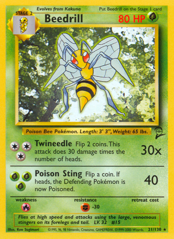 Beedrill (21/130) [Base Set 2] | Exor Games Summserside