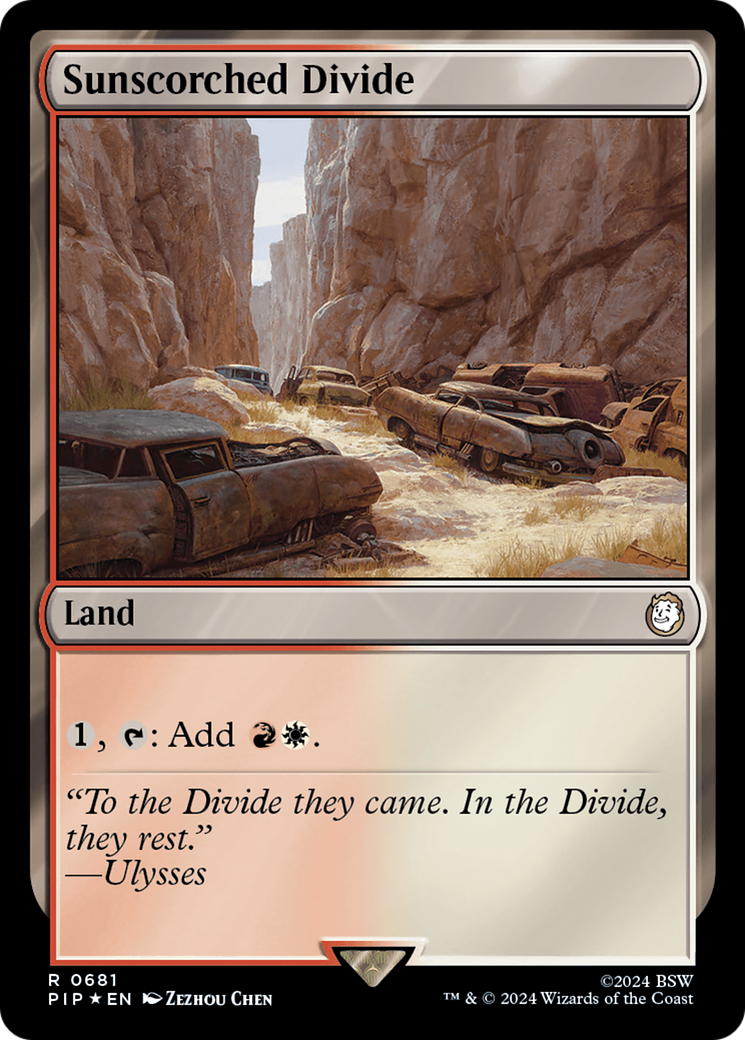 Sunscorched Divide (Surge Foil) [Fallout] | Exor Games Summserside