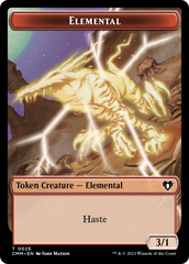 Human Soldier // Elemental (0025) Double-Sided Token [Commander Masters Tokens] | Exor Games Summserside